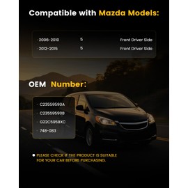 XIONTEC Power Window Regulator with Motor,Front Driver Side, Compatible with Mazda 5 2006 2007 2008 2009 2010,2012 2013 2014 2015,6-pin Universal 2-pin,Replace# C23559590A 748-083