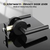 goldenwarm 6 Pack Black Door Handles, Matte Black Interior Privacy