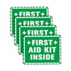 4PCS First Aid Sign Sticker, Self-Adhesive Waterproof First Aid Decals