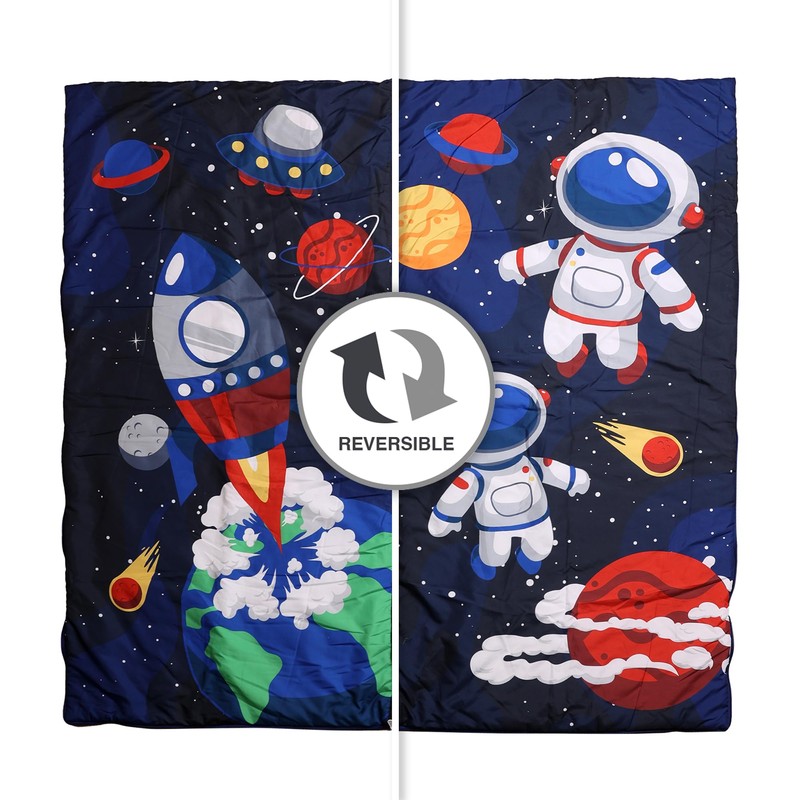 EXPRESSIONS Outer Space Kids Lightweight Indoor Slumber Bag/Sleeping Bag, Ultra-Soft