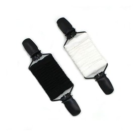 FashionGrip 2PCS Adjustable Dress Clips for Women - 13cm Elastic Waist Cincher Clips for Cardigans, Shawls & Dresses, Secure Clothing Tightener (Black & White)