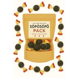 SÖPÖSÖPÖ Scandinavian Treat Pack –Salmiakkikirppu – 150g Nordic Candy Bag – Classic Wrapped Salty liquorice – Finnish Salmiakki Tradition – Vegan Friendly soposopo Pack