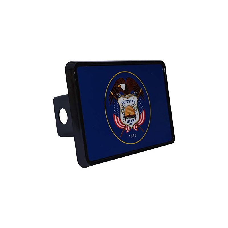 Utah State Flag Trailer Hitch Cover Plug UT