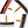 HZJD 2PCS Tubeless Presta Valve Stem, Orange, Integrated Core Removal