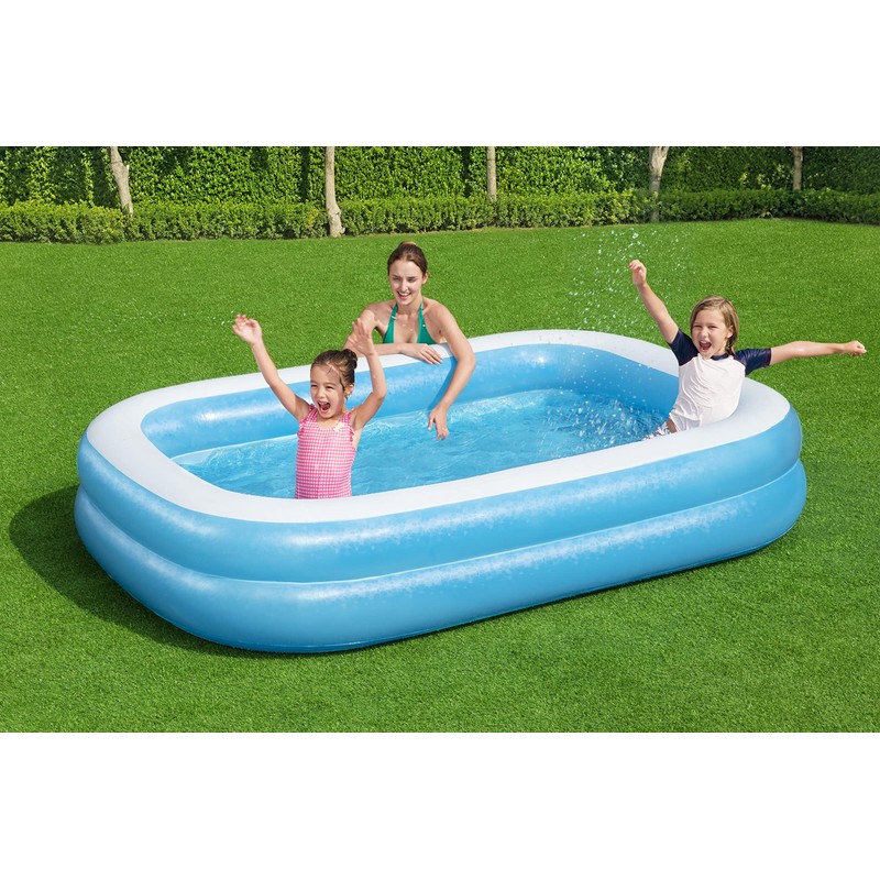 H2OGO! Blue Rectangular 8'6" Inflatable Family Pool | Perfect for