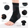 2 Pack Adjustable Ankle Brace Compression Sleeve, Arch Support &