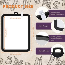 Outus 10 Pcs Mini White Boards 8.5 x 11'' Mini Magnetic Whiteboard Small Magnetic Dry Erase Board Small Colored Whiteboards Double Sided Writable Board Graffiti Board for Student(Black)