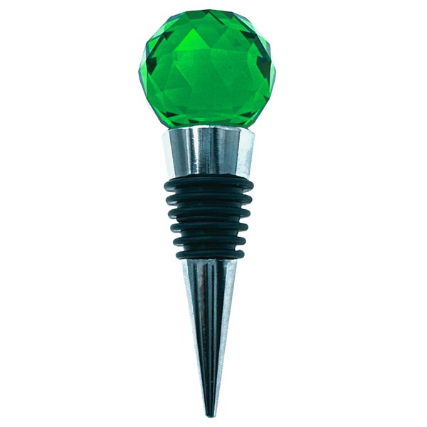 Evenchae Faceted Crystal Wine Bottle Stopper - Reusable Barware -