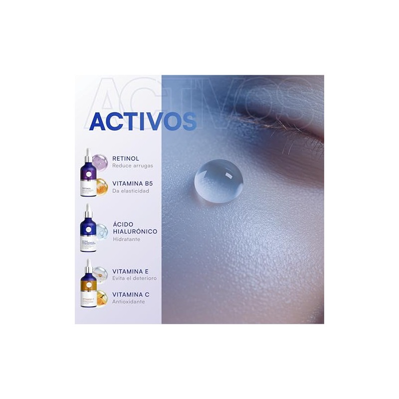 Mist Jewel Kit 3 Serum Facial: Vitamina C, Retinol y