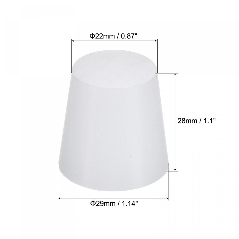 sourcing map 2 pieces rubber conical plug 22 mm to