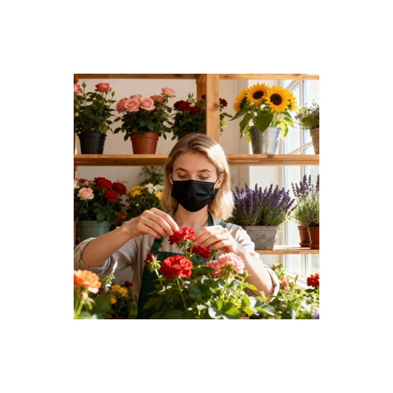 Disposable Face Masks, 3-Ply Breathable Dust Protection for Daily Use,