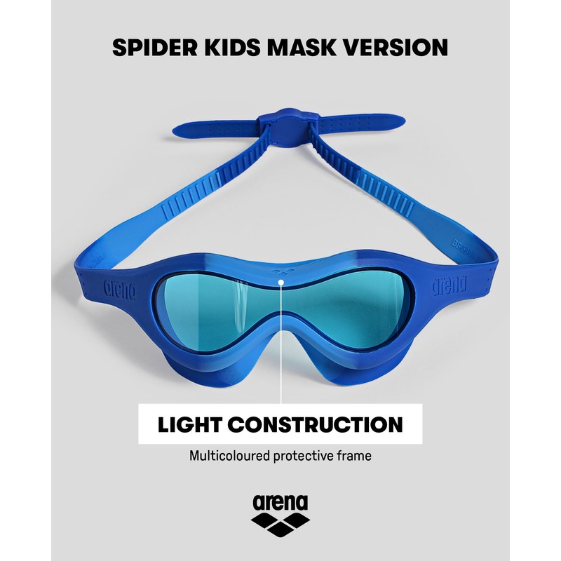 Arena Unisex Kids' Spider Swim Mask, Smoke Gray