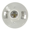 Leviton One-Piece Glazed Porcelain Outlet Box Mount, Aluminum, 49875, White