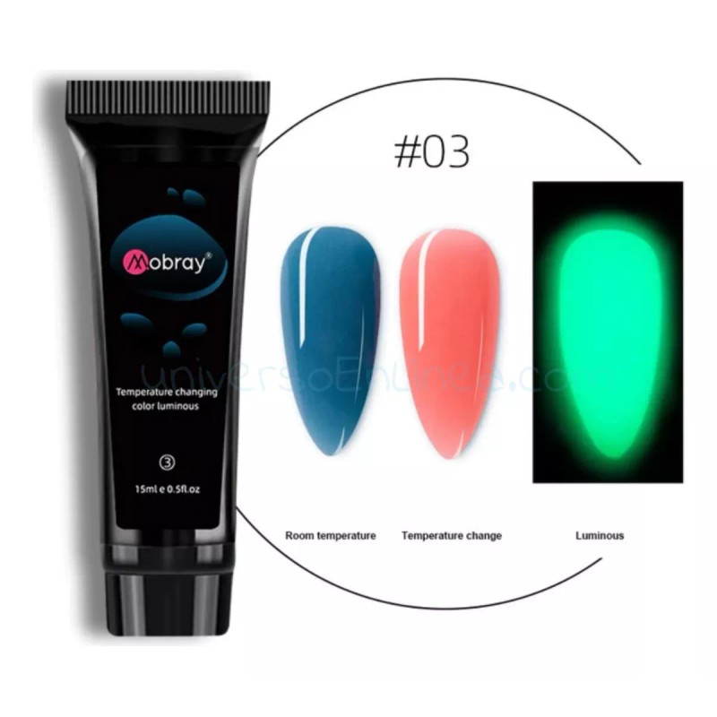 Veraly Polygel Decoración Uñas Cambio Color Manicure Temperatura
