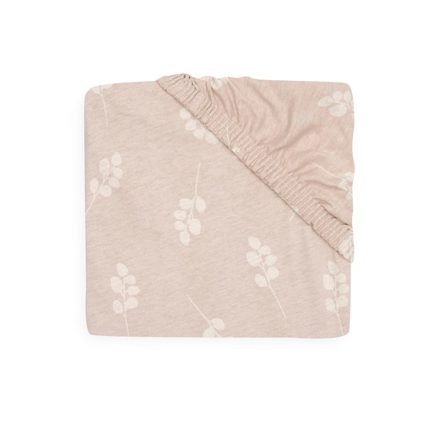 Jollein Jersey Fitted Sheet - Twig, Wild Rose - 70