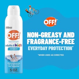 OFF! Insect Repellent Aerosol for Adults & Kids, Fragrance-Free Picaridin Bug Spray for Everyday DEET-Free Protection from Mosquitoes and Ticks, 5 oz, (Pack of 2)