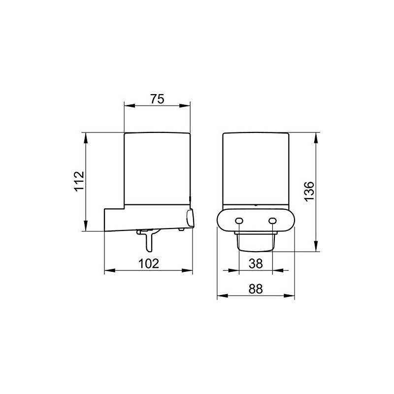 Keuco Elegance Set, Plastic, 11652010100 Lotion Dispenser Holder Pump Chrome-Plated