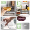 Sabco - 8oz Clear Round Plastic Takeaway Sauce Pots With