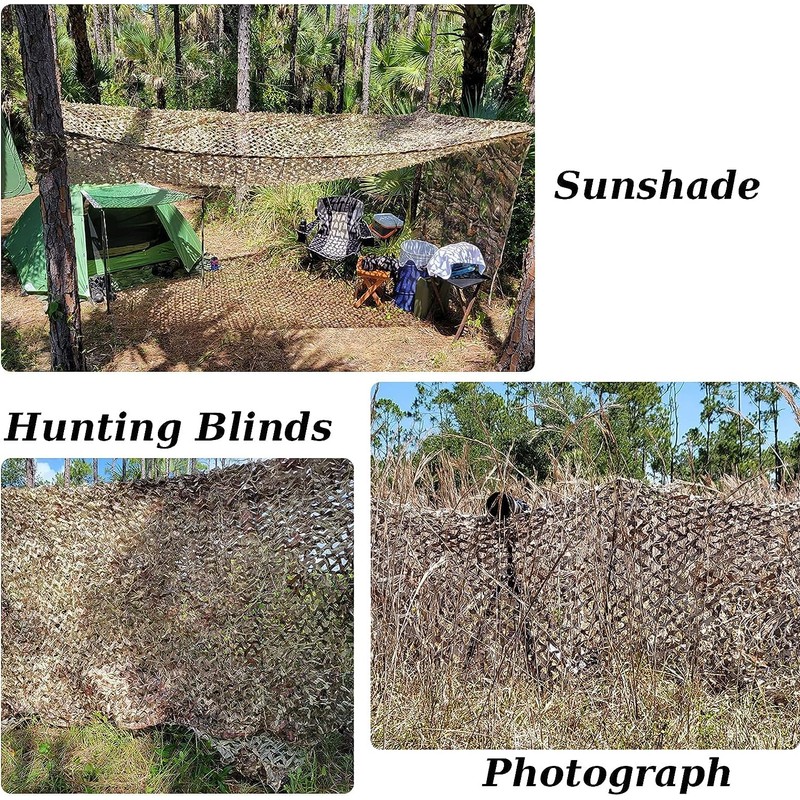 Yeacool Mesh Camo Netting Camouflage Netting Military Surplus Hunting Blind