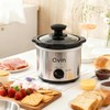 Qvin 0.65 Quart Mini Slow Cooker with Temperature Control, Stainless