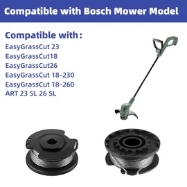 4 Pieces Strimmer Wire Replacement Spool and Line Compatible with Bosch ART 23 SL 26 SL, EasyGrassCut 18, 23, 26, 18-230,18-260, Grass Trimmer F016800569 F016800385