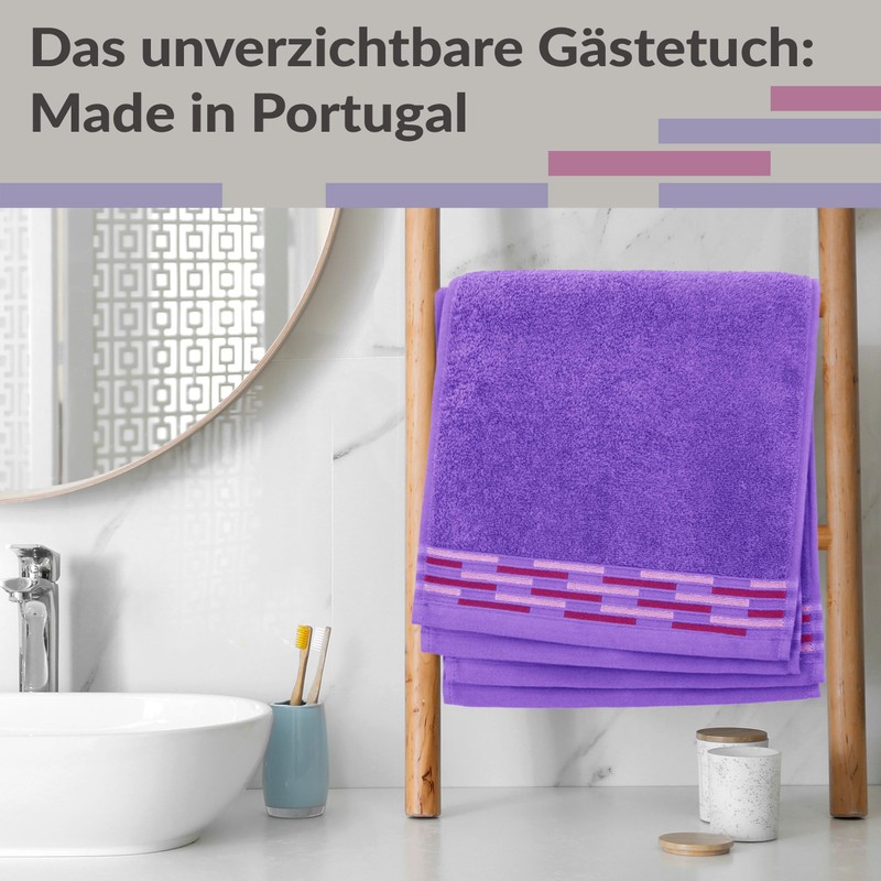 Lashuma Lugano Cotton Guest Towel Set, Set of 4, 30