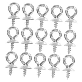 jojofuny 50pcs Screw Hooks Eye for Jewelry Making Stainless Steel Eye Bolt Connectors for Earrings Bracelets Necklaces Easy to Use Craft Supplies