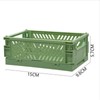 Tianlong 4pcs Mini Foldable Desk Crates Storage Box, Plastic Stackable
