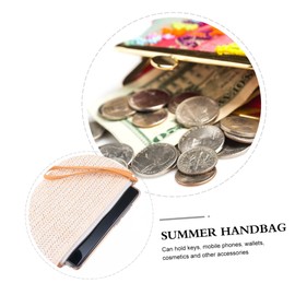 SAFIGLE 1pc Zipper Clutch Bag for Women Summer Purse Elegant Handbag Moderate Capacity for Mobile Phones and Essentials Stylish Beach Storage Pouch for Travel and Daily Use