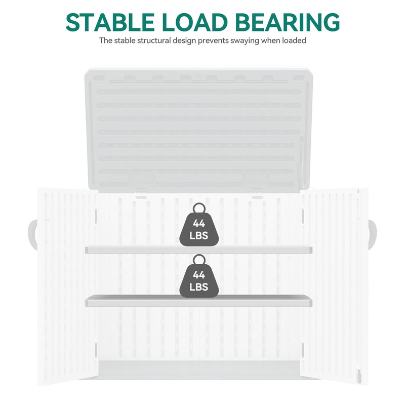 YITAHOME Resin Storage Shed Shelves for 35 Cuft Horizontal Storage