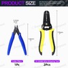 Swpeet 3Pcs Yellow 10-22AWG 7 Inch Wire Stripper Tool with