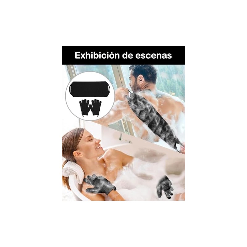 Piezas Cepillo Espalda Baño Guante Exfoliante Corporal Ducha Guantes Exfoliantes