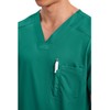 Cherokee Men's V-Neck Top, Hunter Green, Medium