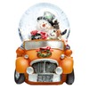 SIKORA SK16 Medium Glass Decorative Snow Globe Snowman with Elk