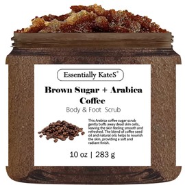 Essentially KateS Exfoliante Corporal Y Para Pies Con Azúcar Morena Y Café Arábico 10 Oz                                                              