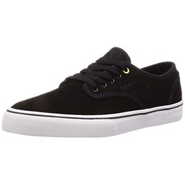 Emerica Men's Wino Standard Skate Shoe, Black/White/Gold, 10.5