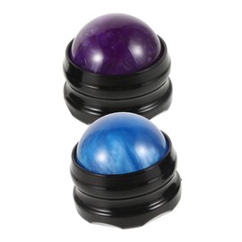 ORFOFE 2Pcs Portable Massage Roller Balls for Muscle Relaxation Handheld Spa Face Massager Smooth Design for Yoga Fitness Body Relief Stylish Convenient Massage Tool