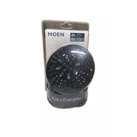 Moen 200W0BL Hydro Energetix Wall Mount Shower Head Matte Black 8-Settings