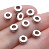 Rondelle Spacer Beads, 200pcs 6mm Flat Round Spacer Beads Metal