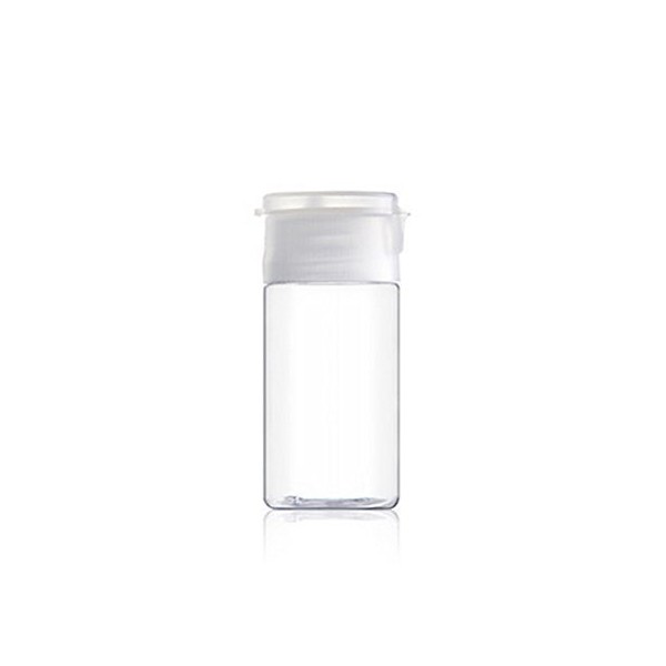 12Pcs 15ml/0.5oz Empty Plastic Sample Bottle Container Jar Pot Vial with Flip Lid Perfect for Emollient Water Shower Gel Emulsion Etc(Clear)