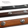 Silver Engraved Ranger Star Concho Genuine Leather Western Ranger Belt