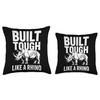 Rhino Build Tough Like A Rhino Animal Throw Pillow