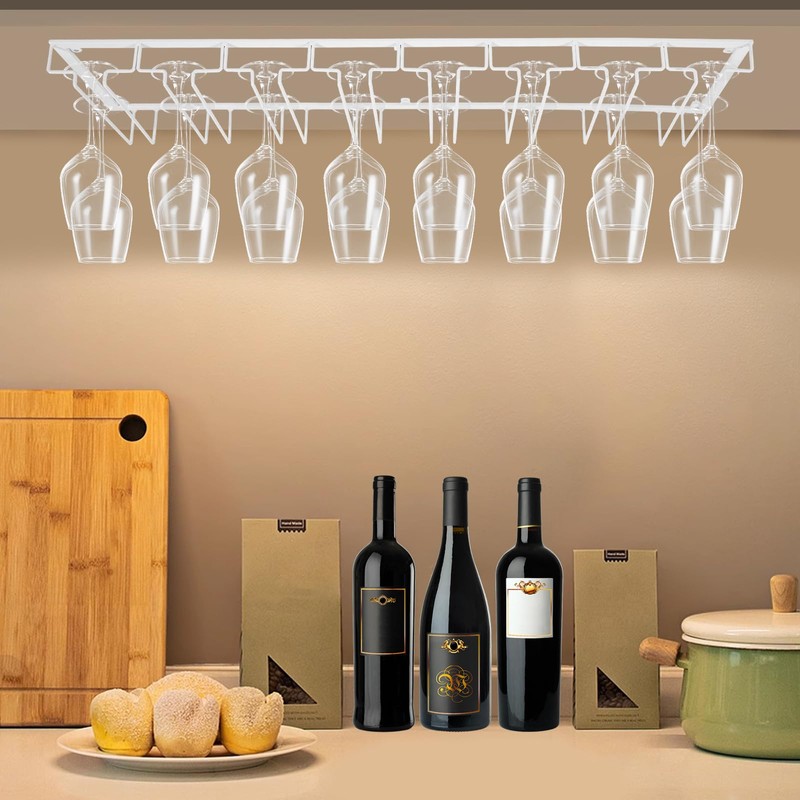 CeRaBuRET Practical And Elegant Wine Glass Rack Under The Cabinet,