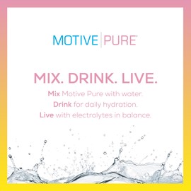 MOTIVE PURE Electrolyte Hydration, Pink Lemonade, 32 oz Pump Bottle