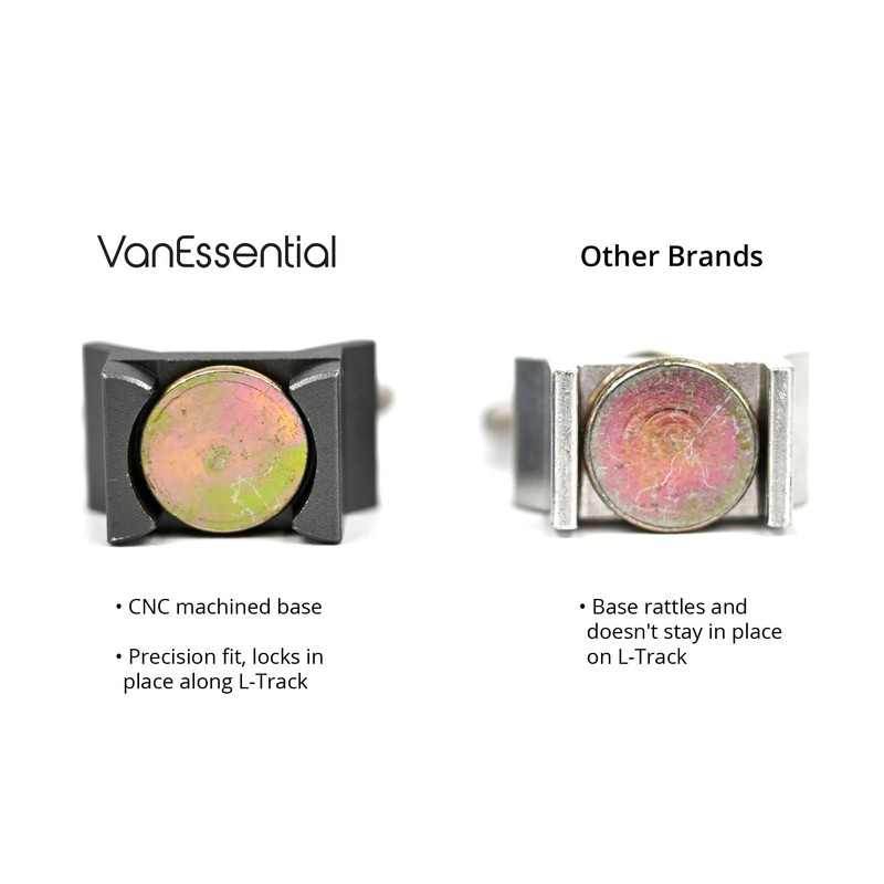 VanEssential Venture L-Track Spring Loaded Adjustable Tie Down Ring -