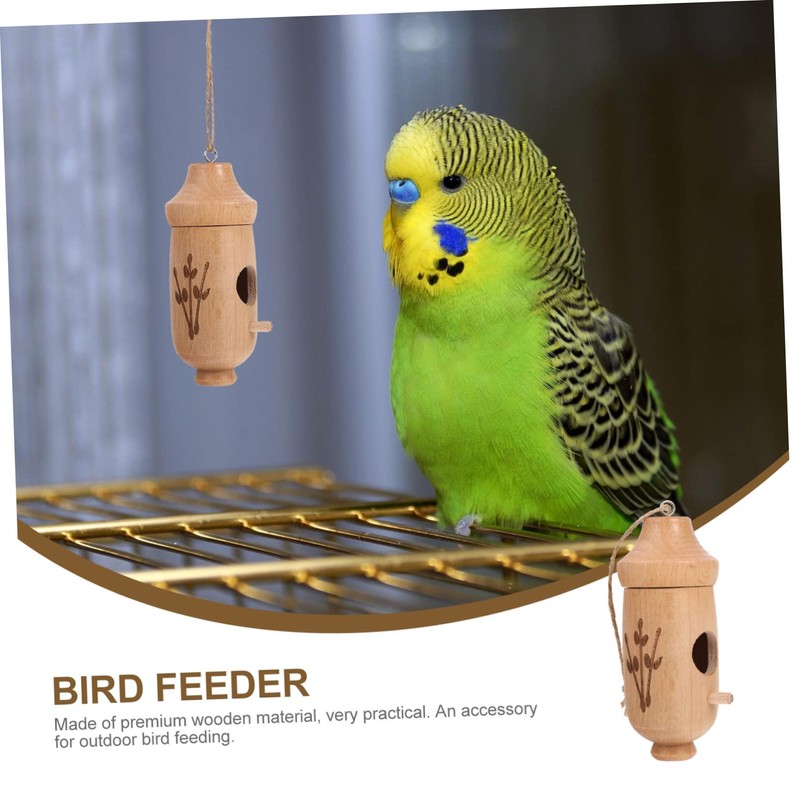 CAXUSD Outdoor Wooden Bird Feeder Hanging Hummingbird Feeder for All