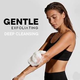 Adecuado Masaje Cuerpo Completo Forma Textura Guantes Son Adecuados Masajear Limpiar Cuero Cabelludo Plantas Pies Cara Suaves