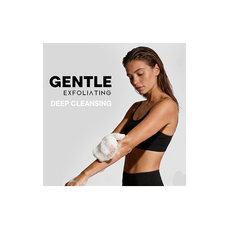 Adecuado Masaje Cuerpo Completo Forma Textura Guantes Son Adecuados Masajear