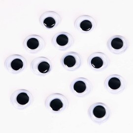 150 Pieces Black Wiggle Googly Eyes Self Adhesive (15mm)