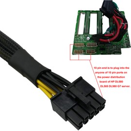 COMeap 10 Pin to Dual PCI-E 8 Pin(6+2) Power Supply Adapter Cable for HP DL580 DL585 DL980 G7 Server 25-in(63.5cm)